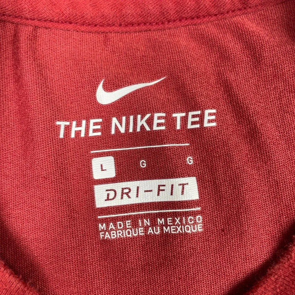 Oklahoma Sooners T-Shirt Mens Large Red We Are Jordan Nike Dri-FIT Crewneck OU
